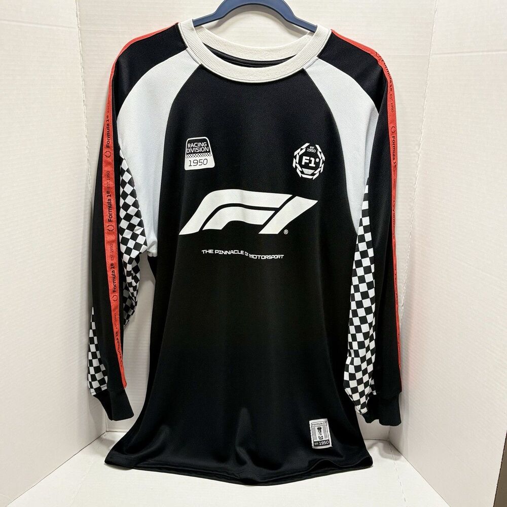 Formula 1 Racing Division Hybrid Jersey Men S/M Grand Prix Graphic Long Sleeve